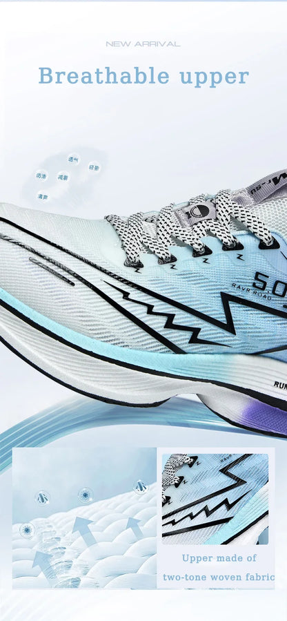 Men Sport Shoes Professional Cushioned Carbon Plate Running Shoes Breathable Lace-up Casual Sneakers Marathon Athletic Footwear.