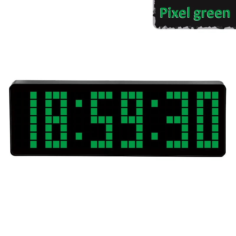 13 Zoll Pixel Digital Wanduhr Timer Positiv/Countdown/Stoppuhr Tischuhr mit Fernbedienung 12/24 Stunden LED Elektronische Uhren