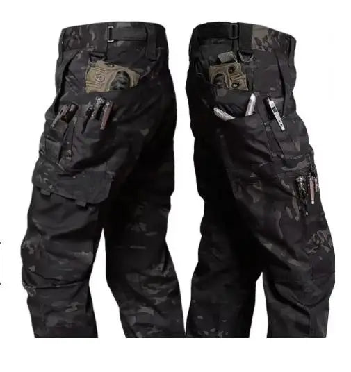 Wear Resistant Work Pant Man Multi-pocket Straight Cargo Trousers Outdoor Jogging Tactical Pants Spring Autumn Casual Trousers.