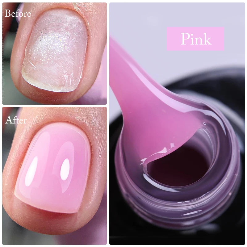 UR SUGAR 7.5ml Acrylic Extension Nail Gel Quick Building Clear Pink Gel Polish Nail Tips extension nail gel  Nail Art Soak Off