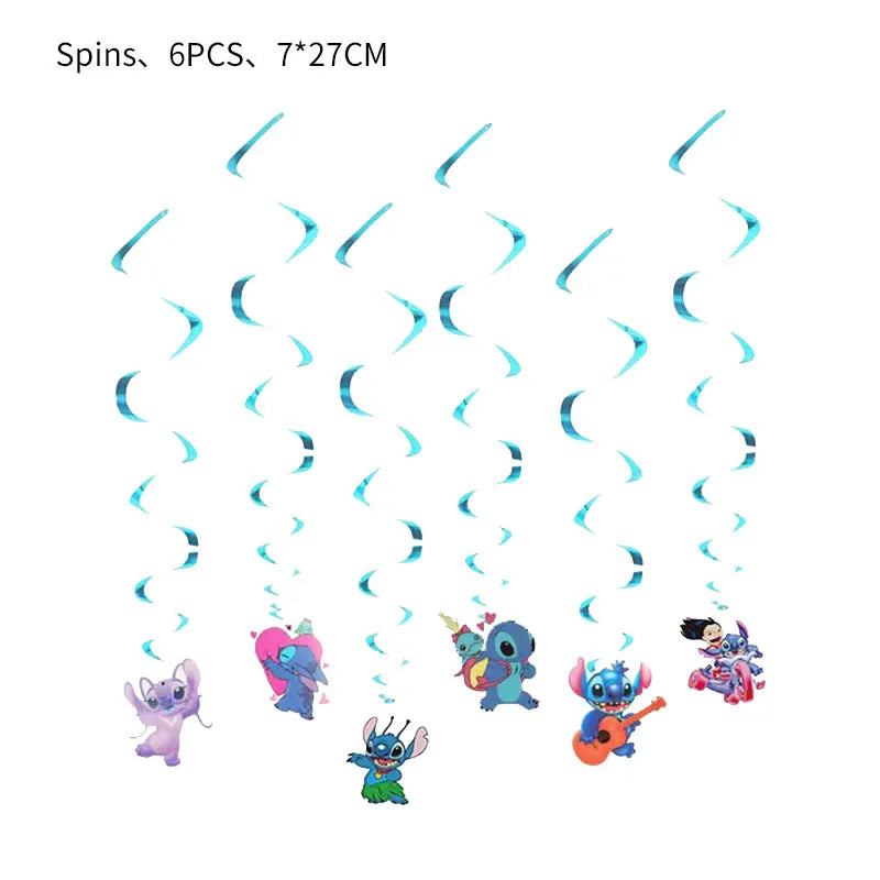 Disney Stich Geburtstag Dekorationen Einweg Geschirr Teller Serviette Stroh Tischdecke Folie Ballon Party Liefert Kinder Geschenke.