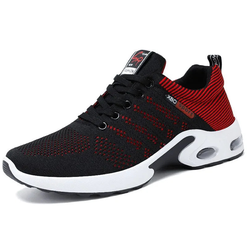2025 New Men Sneakers Breathable Lace-Up Running Shoes Men Outdoor Walking Shoe Mesh Flying Woven Anti Slip Sports Shoes for Men