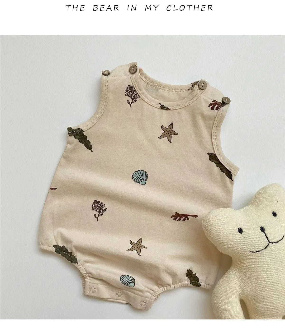 2-teilige Baby-Jungen-Kleidung für Neugeborene, Bodys, Baumwolldruck, ärmellose Säuglingskleidung, Cartoon-Bebes, Kleinkind-Overall, 0–18 Monate.