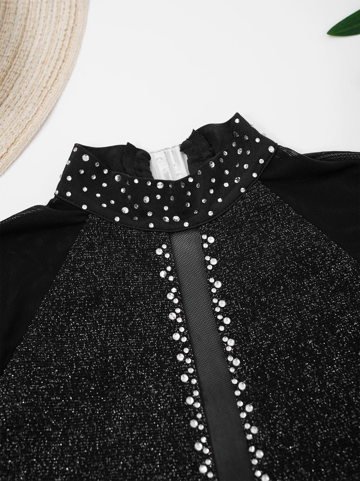 Kinder Mädchen Eiskunstlauf Kostüm Ballett lyrische Tanz gymnastik Trikot Kleid Langarm glänzend Mesh Performance Dance wear.