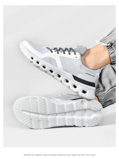 2025 Summer Cushion Men's Running Shoes Breathable Mesh Brand Sneakers Men Jogging Shoes Lightweight Non-Slip Men Athletic Shoes.