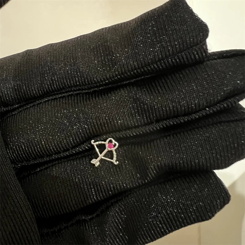 1PCS Cute Pink Zircon 316L Stainless Steel Ear Bone Nail New Fashion Y2K Punk Small Earring for Women Cochlea Jewelry Party Gift