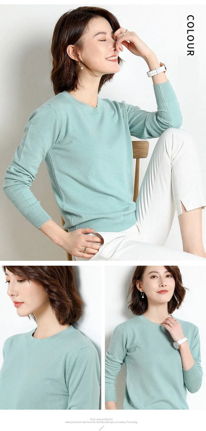 22 farben Herbst und Winter Kaschmir Pullover Frauen Pullover Oansatz Pull Femme Lange Hülse Frauen Casual Lose Pullover Pullover.