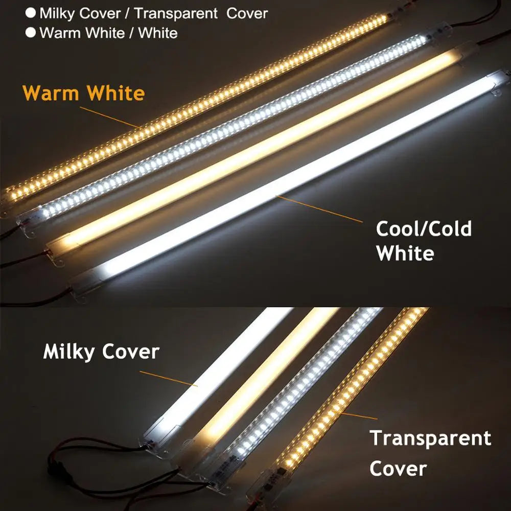 30cm/50cm/60cm LED Rigid Light Strip High Brightness LED Fluorescent Floodlight Tube Bar Industries Showcase Display Lamp 220V.