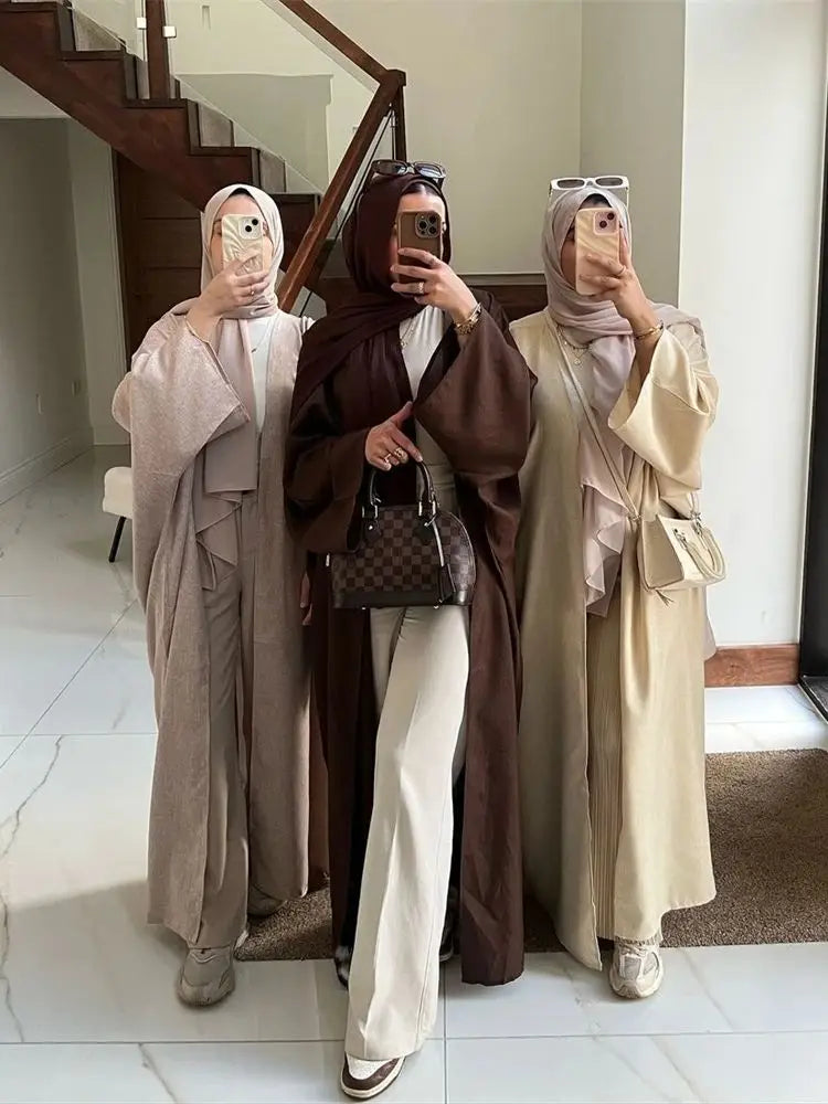Ähnliche Baumwolle Leinen Batwing Kimono Abaya Dubai Islam Muslimischen Kleid Für Frauen Kebaya Kaftan Robe Musulmane Kaftan Marocain Femme.