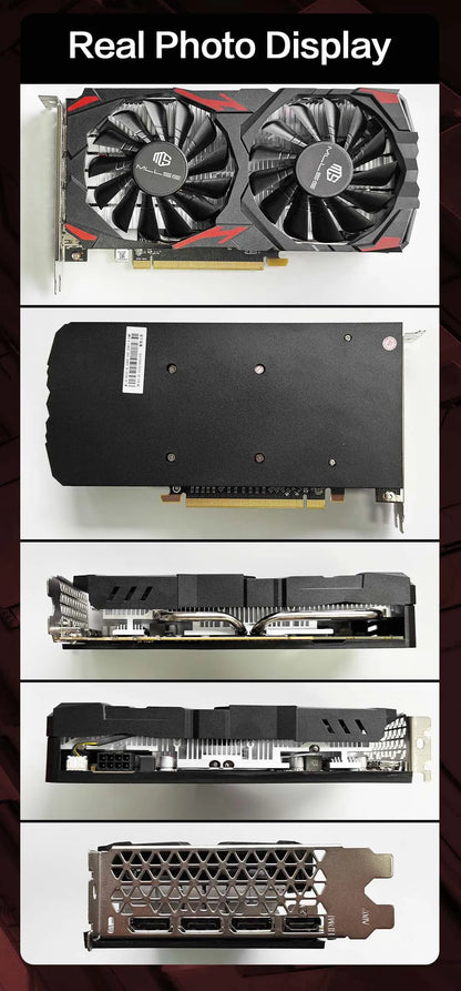 MLLSE AMD RX 580 8GB 2048SP Gaming Graphics Card GDDR5 256Bit PCI-E 3.0 ×16 8Pin Radeon GPU Rx 580 Video Card Placa De Video.