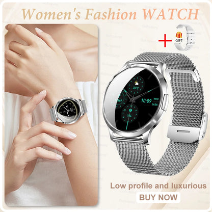 2025 New Smart Watch For Women AMOLED Screen Watches IP68 Waterproof Heart Rate Monitor Ladies Call Smart watch For Android ios