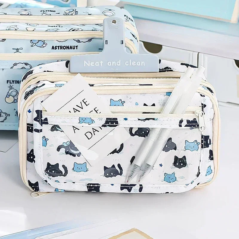 Federmäppchen für Studenten, supergroßes Fassungsvermögen, hochwertiges Federmäppchen für Mädchen, einfacher Stil, Schreibwarenbox, Federmäppchen für Schreibwaren.