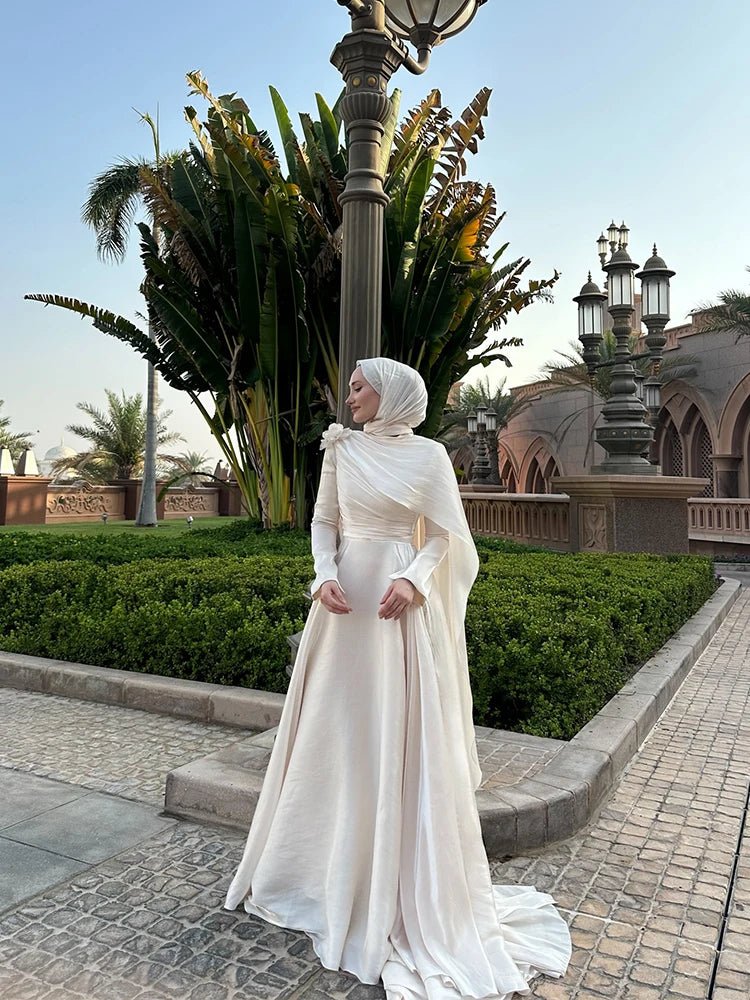 Booma A-Linie Abendkleider, formelle Partykleider für Damen, lange Falten, elegantes Abendkleid, Saudi-Arabien, individuell anpassbar, 2023 | H&D Shop