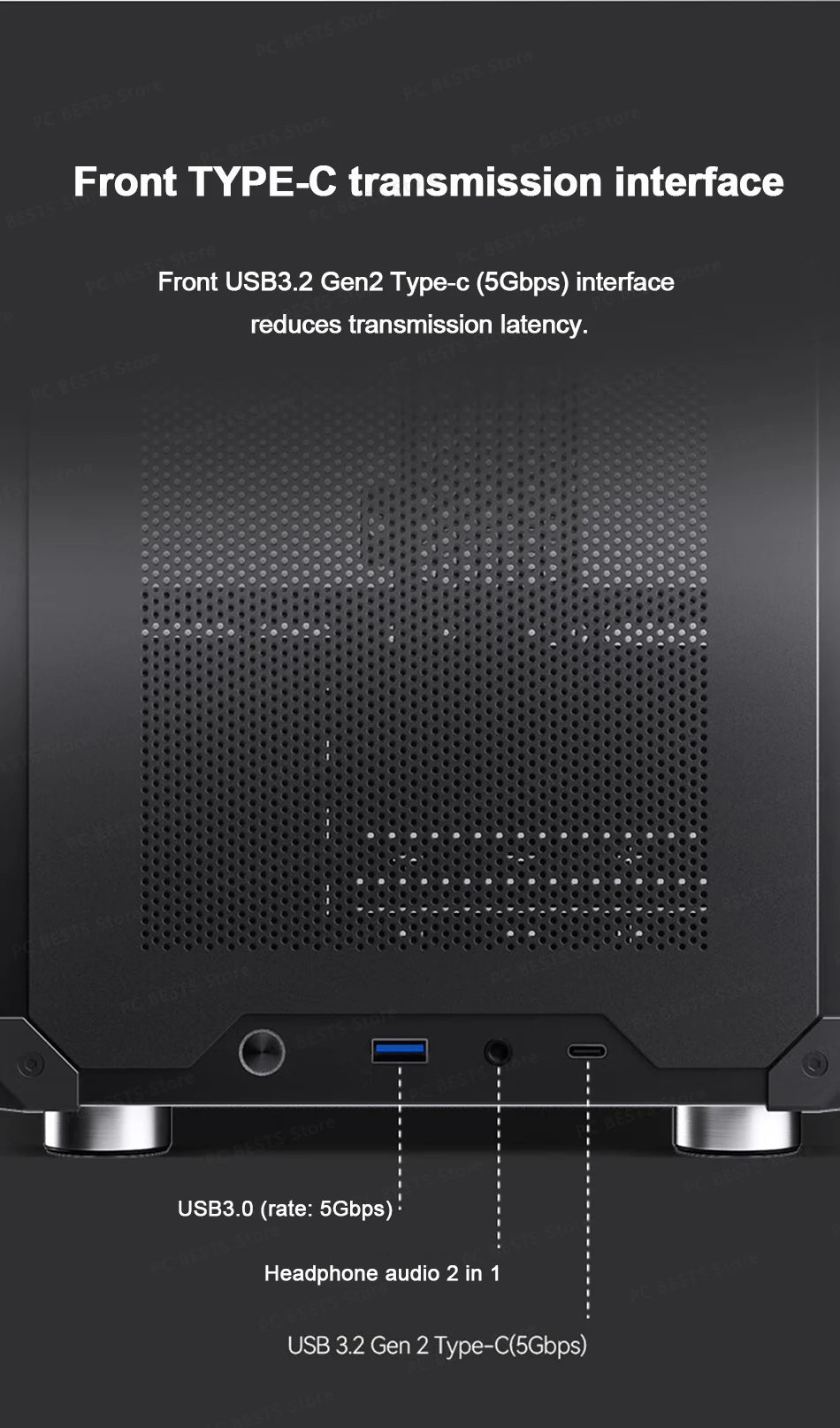 Jonsbo C6-ITX Handle Case MATX ITX MESH Boards Type-c ATX Power Supply Desktop Game Office Small Cooling Computer C6 Chassis.