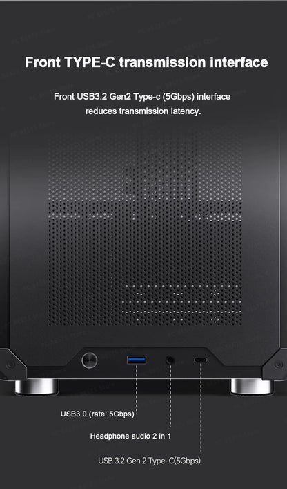 Jonsbo C6-ITX Handle Case MATX ITX MESH Boards Type-c ATX Power Supply Desktop Game Office Small Cooling Computer C6 Chassis.