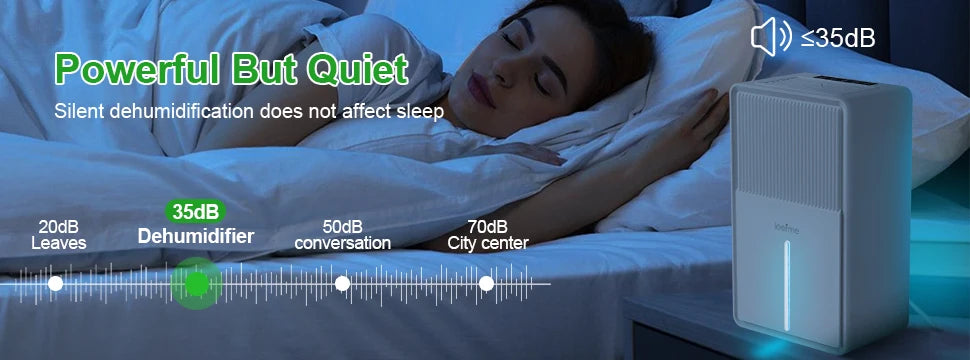 LOEFME 3.0L Air Dehumidifier Portable Mute Moisture Absorbers Machine Air Dryer Deodorizer Dryer For Home Bedroom Office Kitchen.