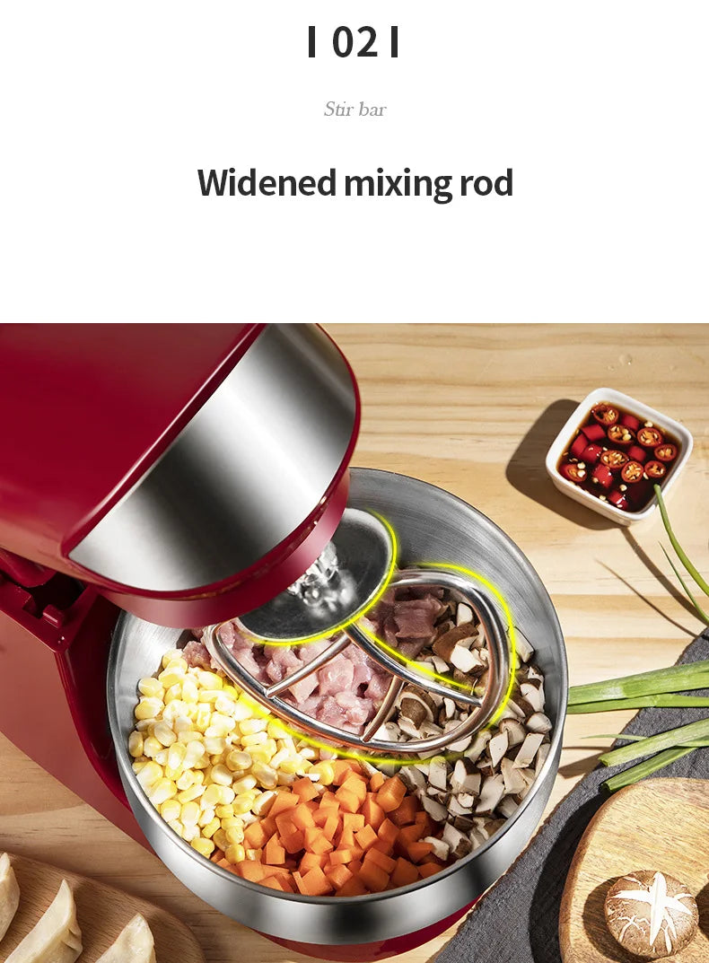 DIVEDEER Kitchen food mixer 3.5L stainless steel bowl cream egg mixture cake dough kneading machine 600W vertical mixer.