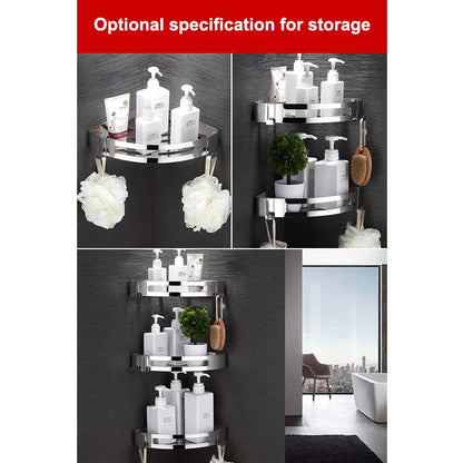 1/2/3 Schichten Eckduschregal Badezimmer Shampoo Duschregal Halter 304 Edelstahl Schlagfrei Küchenstativ Eckständer