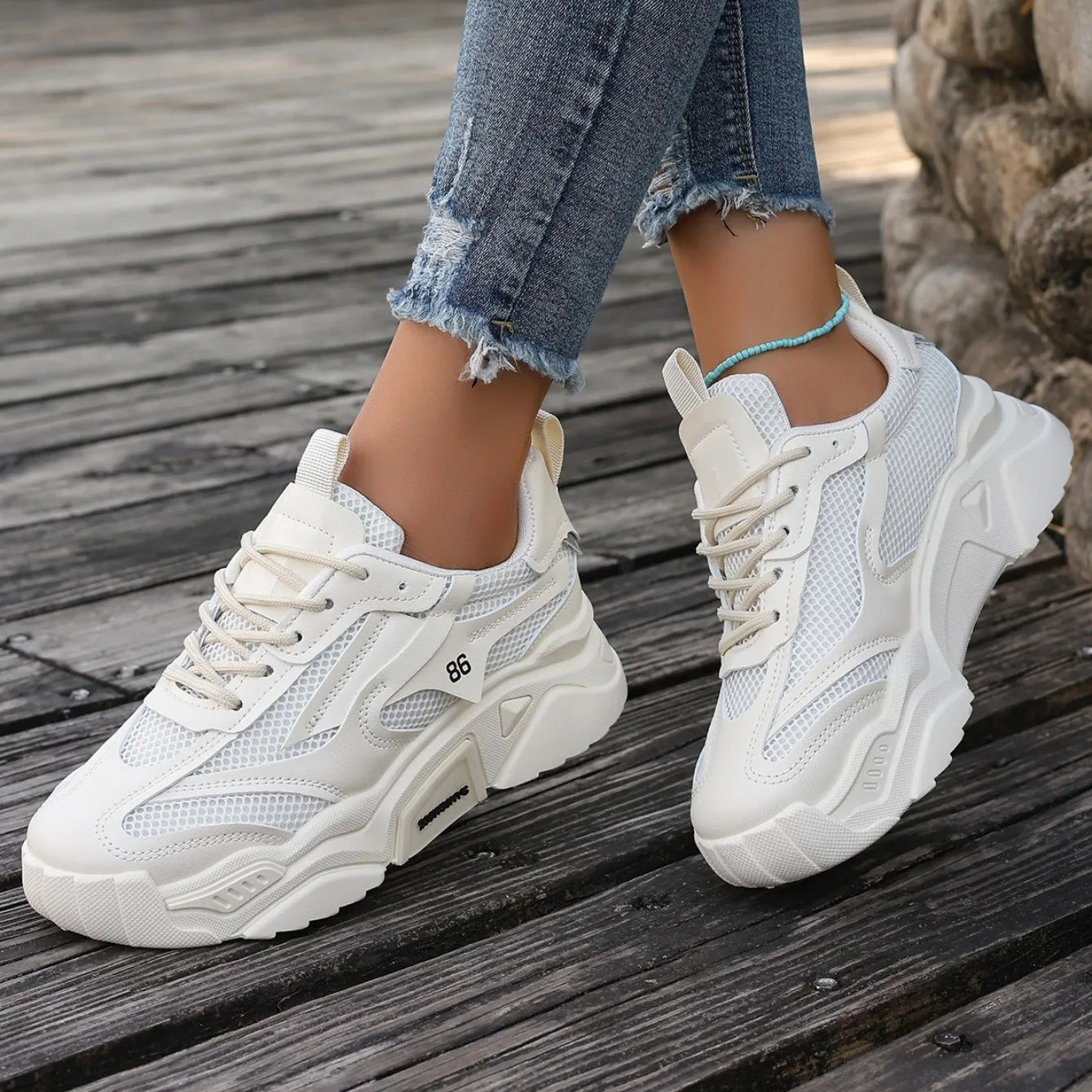 Women Sneakers New Fashion Mesh Breathable Tennis Girl Platform Shoes for Women Outdoor Comfortable Lightweight Sneakers Women.