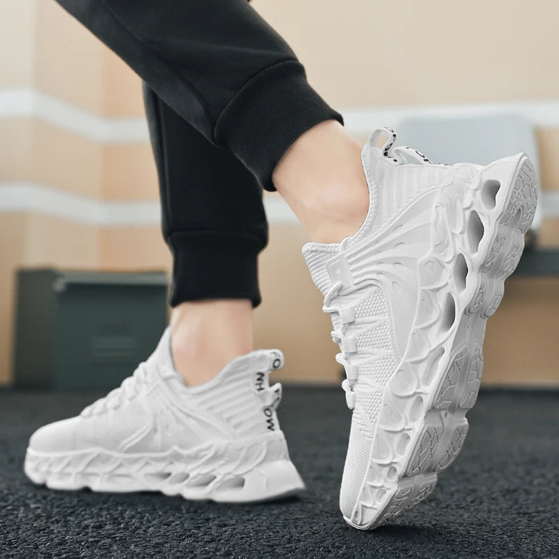 YRZL Men's Athletic Mesh Sneakers Lightweight Comfortable Running Shoes for Men Soft Sole Non Slip Casual Shoes Outdoor Walking.