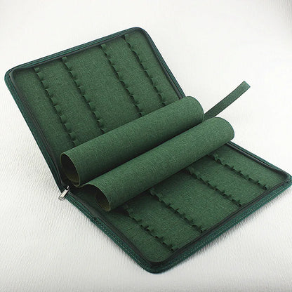 48 /24/10 Slots Fountain Pen Case, Canvas Pen Holder Display Pouch Bag Storage Large Capacity Waterproof.