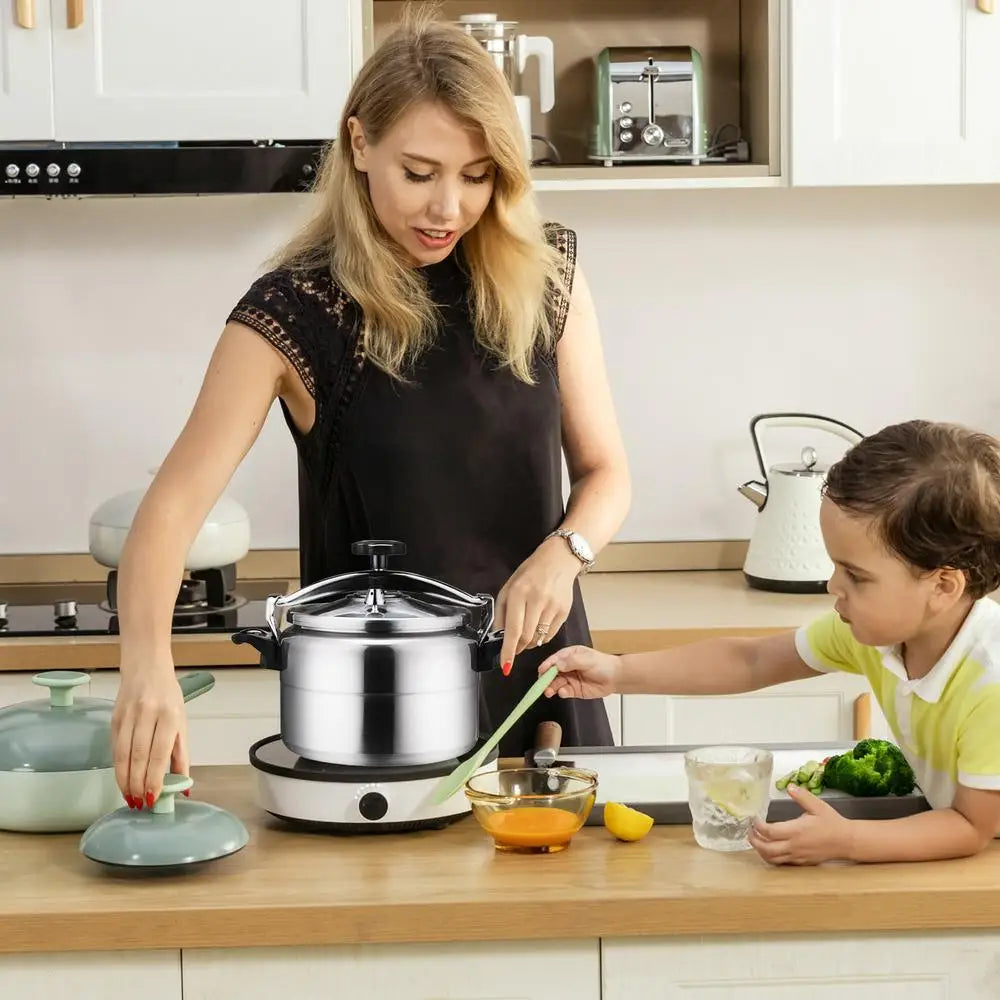 Pressure Cookers For Kitchen Non Stick Large Capacity Soup Pot Kitchen Cooking Pot Fast Heating For Soup Stew Or Canned Food.