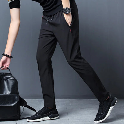 Men's Casual Pants Stretch Slim Fit Elastic Waist Jogger Korean Classic Blue Black Gray Male Brand Trousers Plus Size 4XL 5XL.