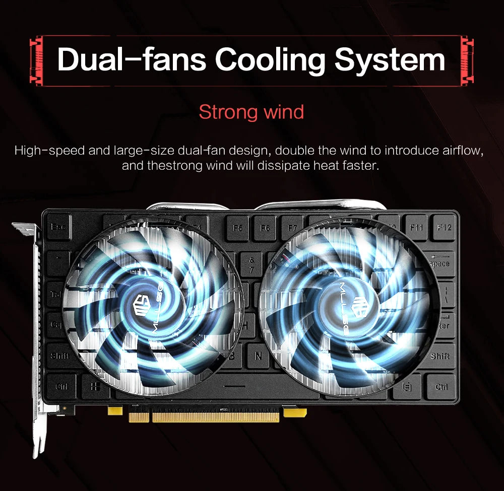 MLLSE AMD RX 580 8GB 2048SP GDDR5 256Bit Gaming Graphics Card 6Pin PCI Express 3.0 ×16 Game Radeon GPU rx580 8g.