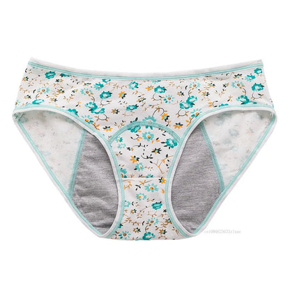 Menstrual Panties Leakproof Ladies Menstrual Pants Women's Cotton Briefs Teenager Student Mid Waist Panties for Menstruation.