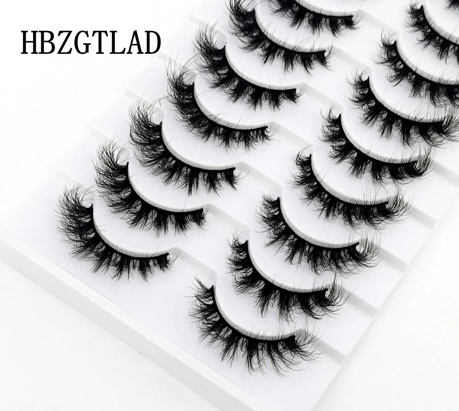 10 Pairs Lashes Fluffy Soft Russian Volumes Mink Lashes 3D Mink Eyelashes Lashes Reusable Fluffy False Lashes Russian Extensions.