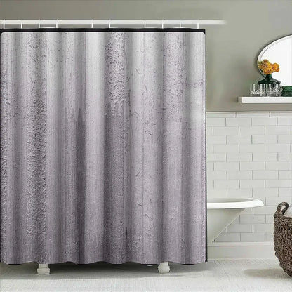 Modernes, weiß strukturiertes Duschvorhang-Set für Badezimmerdekoration, perfekt sitzendes Stangentaschendesign (1er-Set)