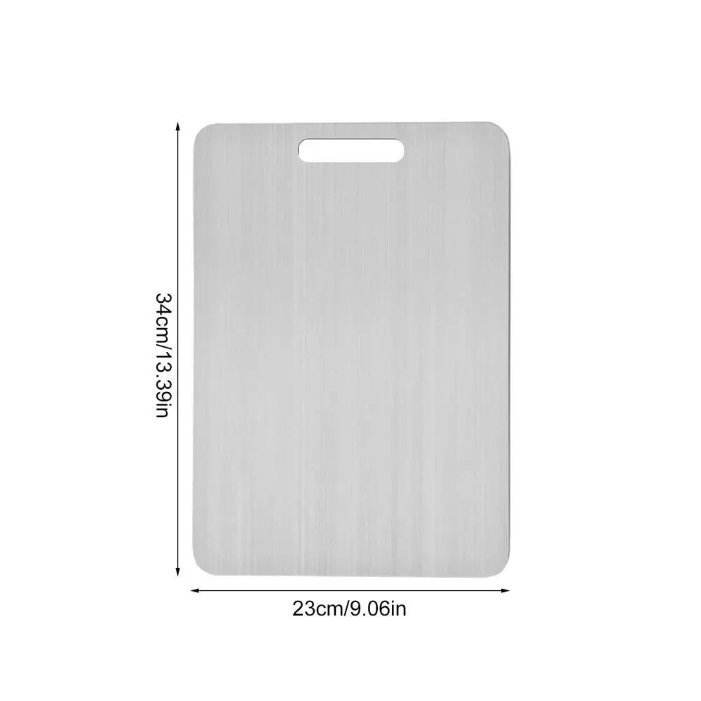 Titanium Cutting Boards for Kitchen Stainless Board 304 Steel Thickened Double Sided Food Grade Portable Fruit Meat Chopping