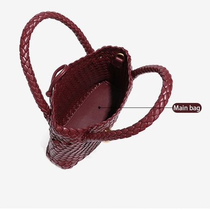 Woven Shoulder Bag for Women Crossbody Tote Bag for Women Small Handbag Vegan Leather Purse Tote Handbag Hobo Bag.