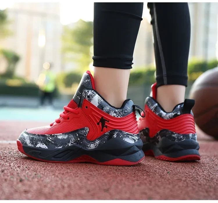 Basketball Shoes for Kids Sneakers New Boys Brand Thick Sole Non-slip Children Sports Shoes Child Boy Basket Trainer Shoes