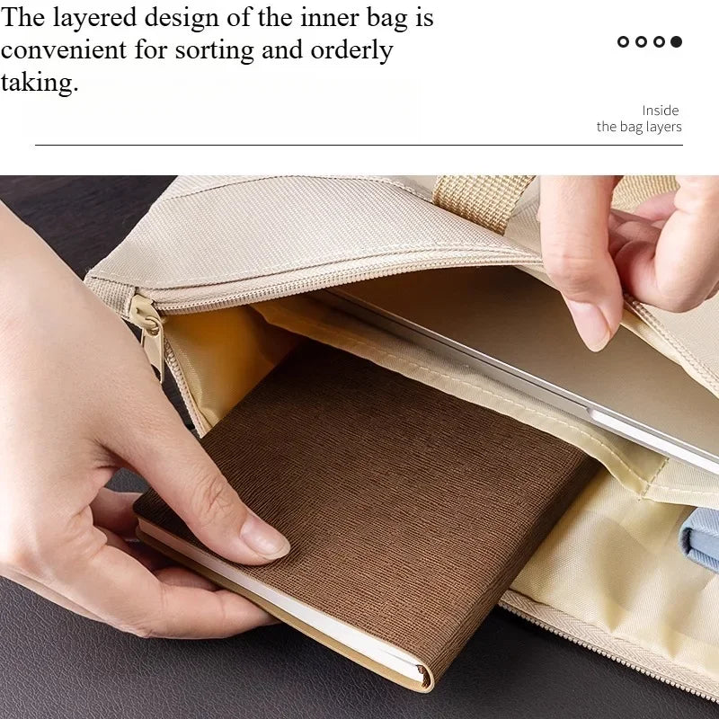 Portable document bag Oxford cloth business and leisure briefcase men and women portable document bag.