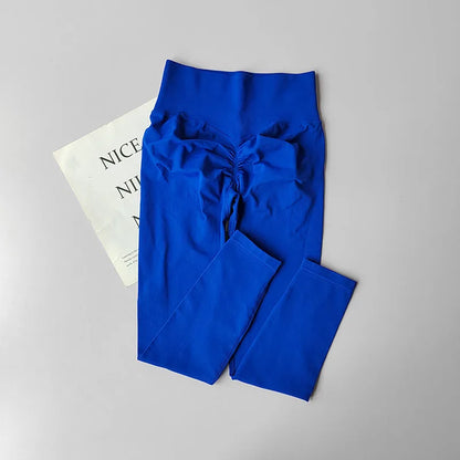 High Waist Belly-tightening Peach Buttocks Fitness Pants Unrestrained Cycling Pilates Skin-friendly High-elastic Yoga Leggings.