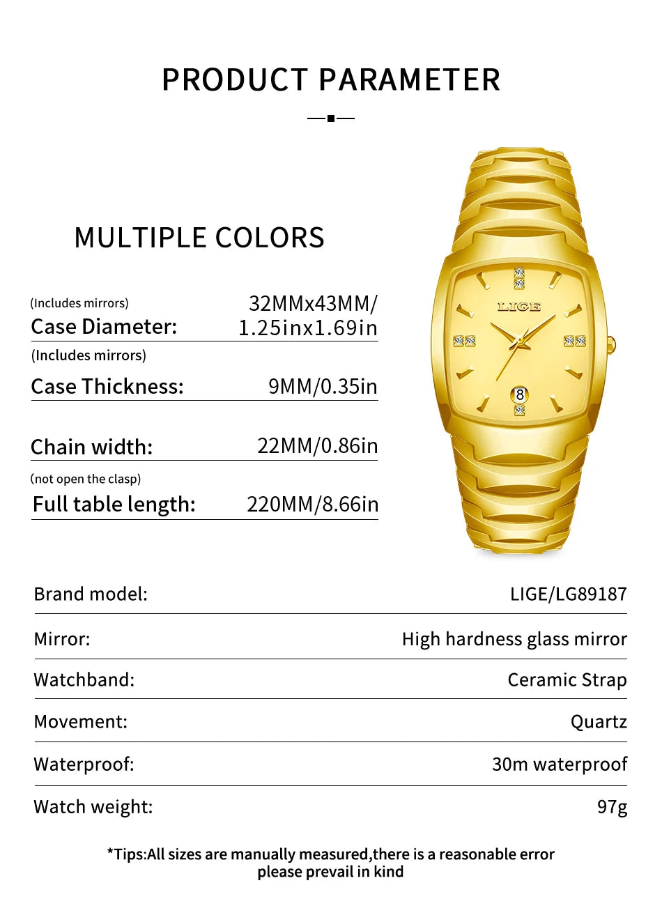 LIGE Fashion Luxury Woman Watch Simple Elegant Stainless Steel Casual Quartz Watches for Women Calendar Ladies Romantic Gift New.