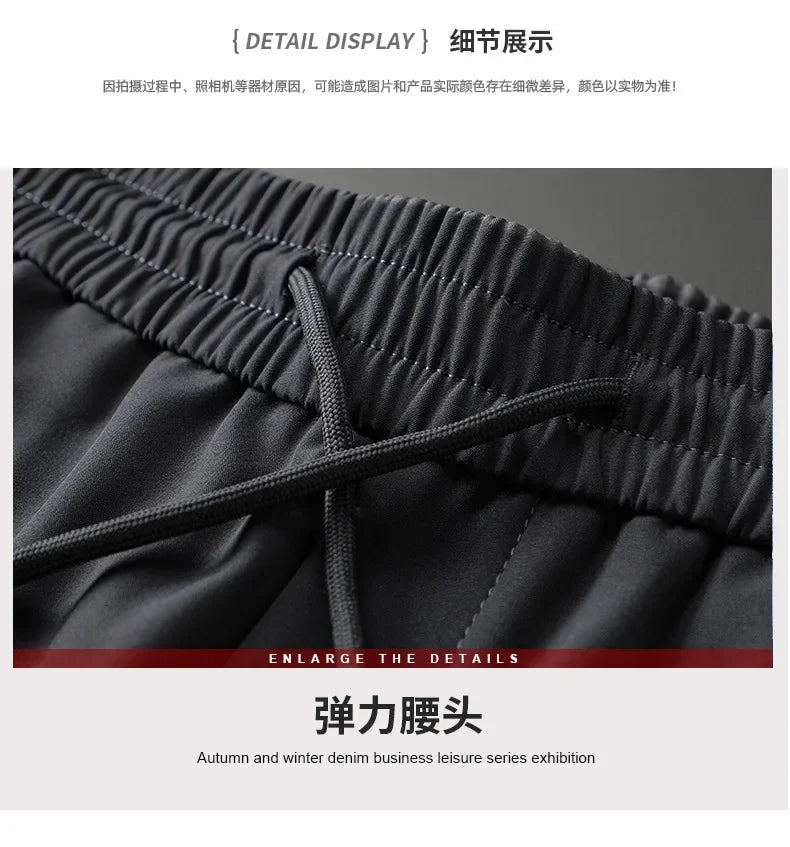 New Winter Men's Down Pants High Quality Thick Warm Goose Down Padded Business Casual Pants for Male Fashion Trousers Outerwear.