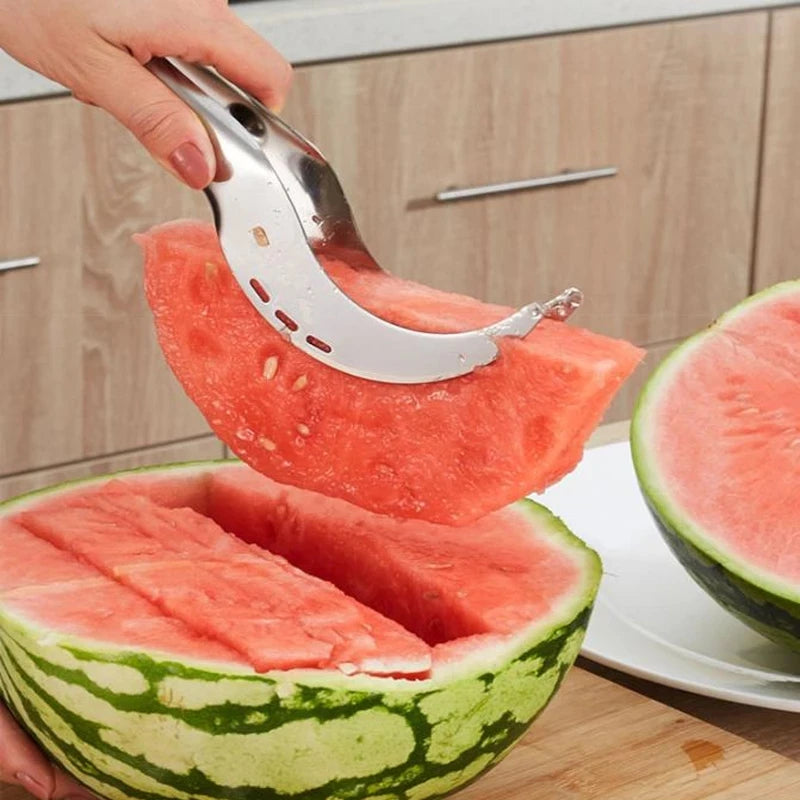 Stainless Steel Windmill Watermelon Cutter Artifact Salad Fruit Slicer Cutter Tool Watermelon Digger Kitchen Accessories Gadgets.