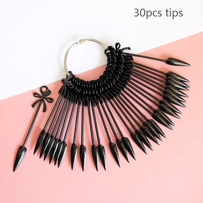 80/50/20pcs Nail Display Sticks Nail Swatch False Nail Tips Nail Gel Polish Practice Clear Display Board for Nail Art Tools