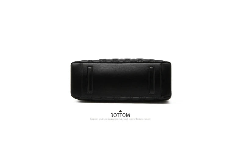 FOXER Women Fashion Quilted Shoulder Bag Female Classic Underarm Bag Vintage Lady Simple Tote Bags Chrismas Gift