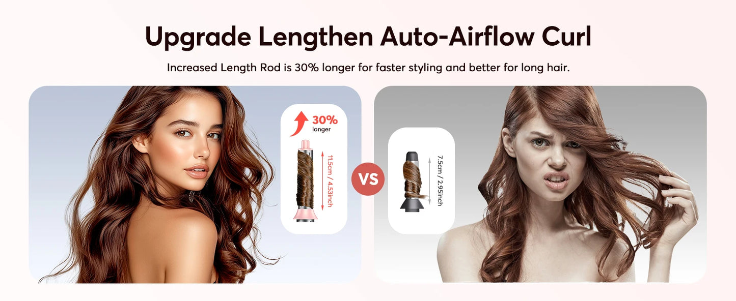 5 in 1 Hair Dryer,Multi Styling Tool,Straightener & 32mm Curling 300 Million Negative Ions Hair Care 1-3 Mins Quick Drying Gifts