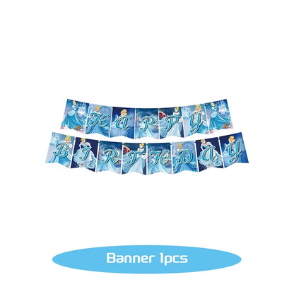 Disney Cinderella Geburtstag Dekoration Party Liefert Hintergrund Geschirr Set Luftballons Dekoration Party Gefälligkeiten Für Kinder Geburtstag.