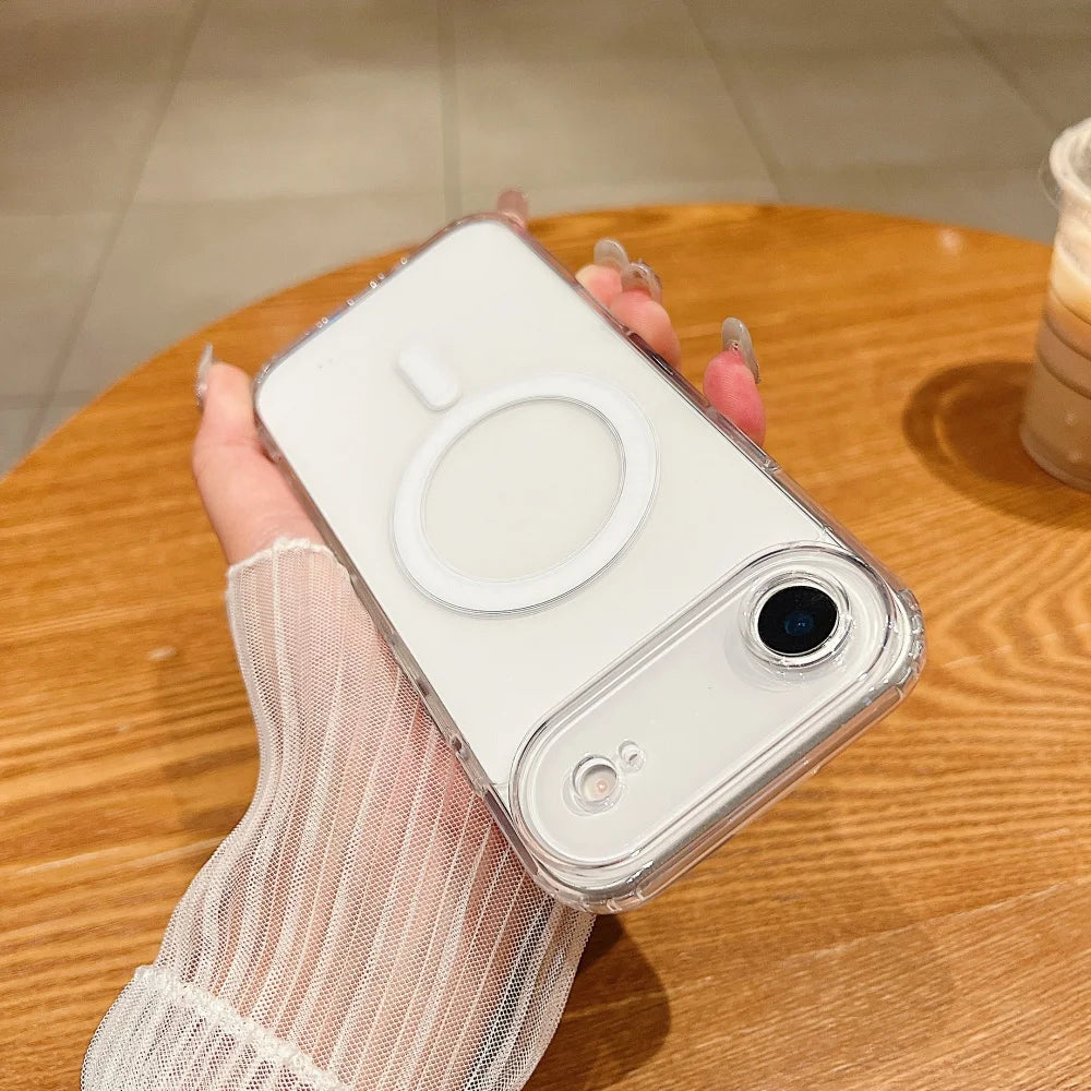 Ultra thin 17 Pro Max Magnetic Case Transparent Magsafe Case For iPhone 17 Air 16 15 14 13 11 12 Pro Max Camera Protect Cover.