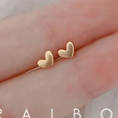 silver-plate Gold Color Mini Small Butterfly Heart Stud Earring For Women Cartilage Helix Tragus Ear Piercing Jewelry Gift