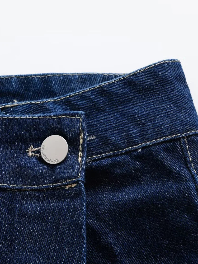 Women Fashion With Pockets Wrap Denim Shorts Skirts High Waist Zipper Fly Female Skort Mujer.
