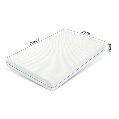 Tribesigns-Matratze, Kalschaummatratze, 120 x 200 cm, mittelfeste 7-Zonen-H3-Matratze mit atmungsaktivem, waschbarem Bezug, 20 cm hoch,