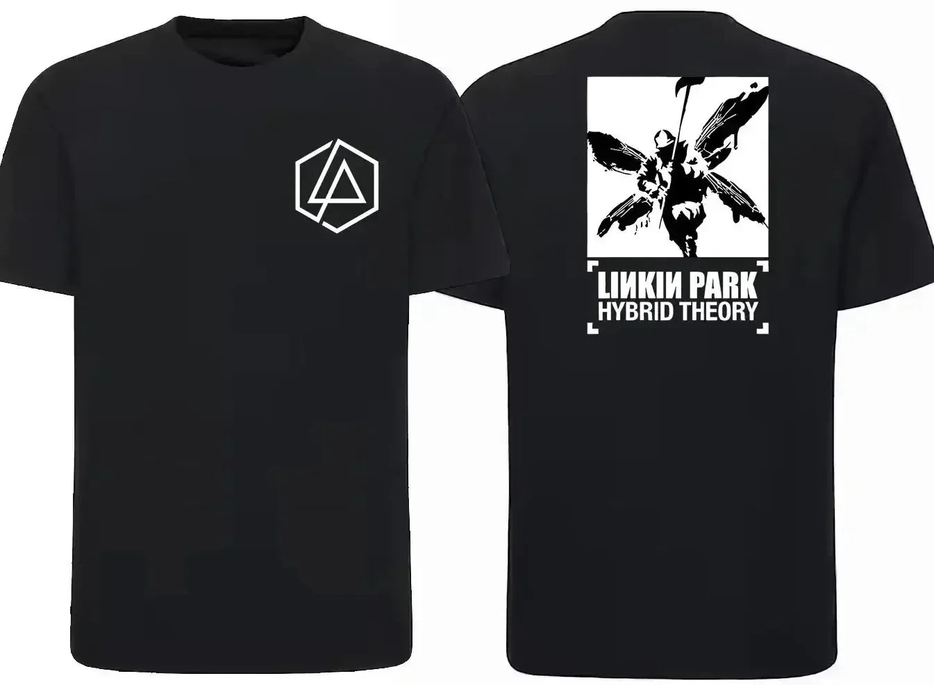 2024 Men's Pure Cotton T-shirt Linkin Subverts The End Flag Evolutionary Theory Park 1080p Printed Women's Black Nostalgic Tee.