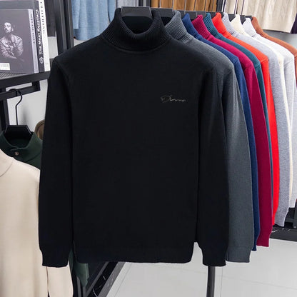 Men's Original High-End Pullover Sweater with Logo Embroidery Warm Ball-Proof Korean Style Suitable Autumn Winter Casual Men's.