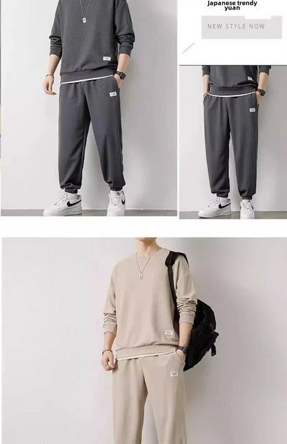 Loose Men's Long Sleeve Hoodie And Pants Set Spring Autumn New Style Casual Sports Youth Loose Fit Male Fashion Outfit